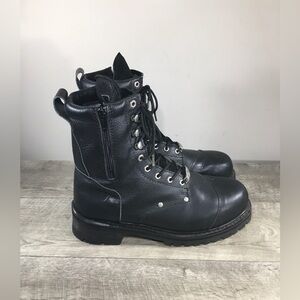 River Road Chunky Double Zipper Mens Motorcycle Riding Biker Soft Toe Boots 12